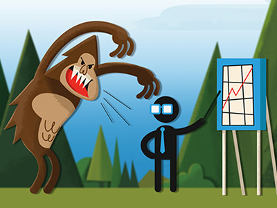 Social11 bigfoot business cute forest photoshop profits vector