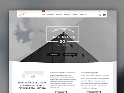 [WIP] Real Estate Company Proposal - Light architecture construction light real estate web website