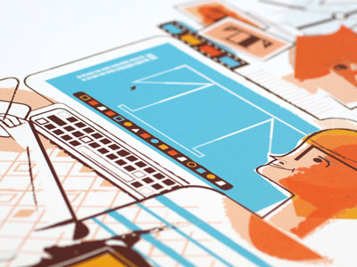 Lost Type inner-workings print lost type mama sauce print silkscreen