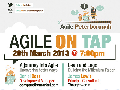 Agilepeterborough Poster color convention design illustration meetup poster type vector