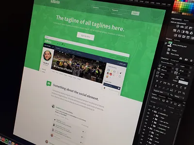 Landing Page fantasy sports flat flat design focus lab sports ui design web design