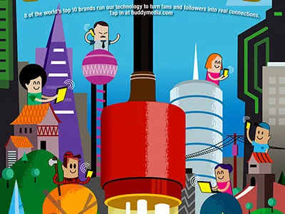 Buddy Media buddy media communities cultures cute small world vector