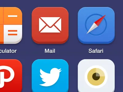 iOS 7 - Custom Icon Pack iconforfun icons ios7 iphone mail path safari twitter vscocam