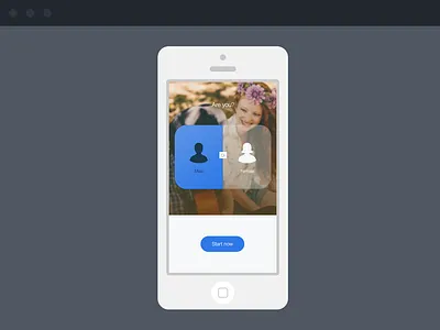 Gender Selection app design brighton united kingdom clean design flat design icons ios7 mobile design typography ui design