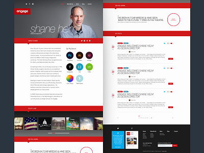 Engage • Team Member bio blog helvetica instagram member posts skills team teamengage web webpage