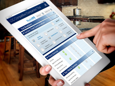 Comparison Tool app check comparison dropdown grid