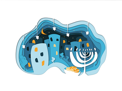 Hanukkah - celebration illustration animation branding celebrate celebration graphic graphic design hanukkah holiday holidays illustration illustrations illustrator ui vector