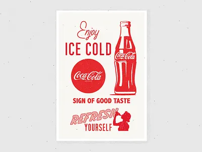 Enjoy Postcards (oldie but goodie) beverage coca cola coke cola cold drink enjoy postcard