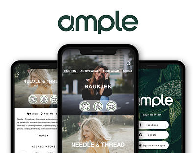 Ample App app app design branding design figma mobile app typography ui uiux ux web design