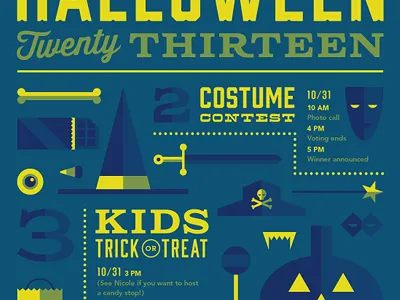 nFusion Halloween Twenty Thirteen blue dark green halloween icon illustration nfusion poster vector witch hat