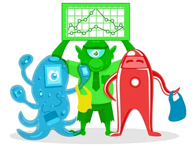 Halloween Tech Monsters illustration meltmedia monster tech
