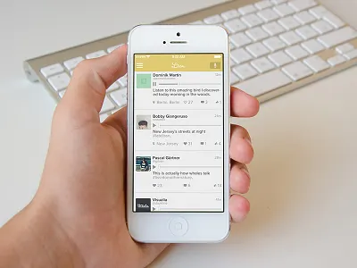 Lissn app flat interface ios7 ui user interface