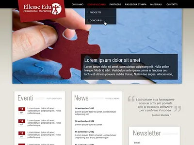 Ellessedu design education flat ui web website
