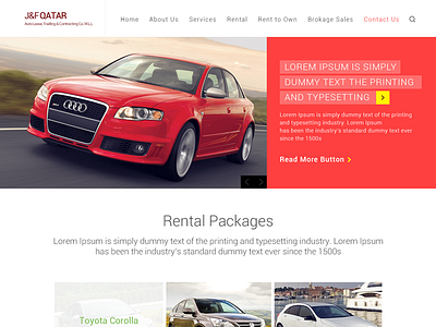 J&F Qatar car car website rental car webdesign website