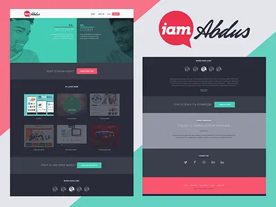 iamAbdus - home v4 final home landing page layout portfolio ui ux