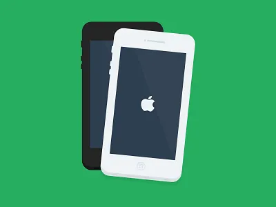 Iphone ai apple design flat flatdesign free freebie illustration iphone mobile phone psd