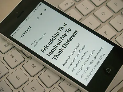 Minimal Alternative blog desktop iphone minimal mobile simple ui web