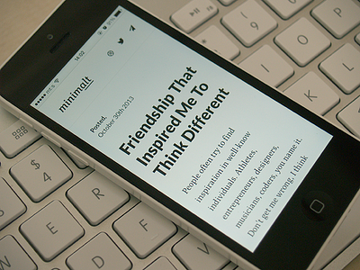 Minimal Alternative blog desktop iphone minimal mobile simple ui web