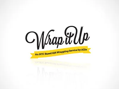 Wrap it Up Logo feminine gift girl girlie it logo up wrap wrapping
