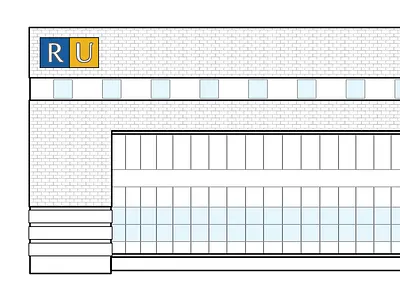 Venue Illustration brick building line podcamp ryerson toronto