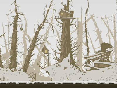 Background for Groundhog D-Day game anna ivanova art background environment game groundhog d day oscolcov nikita pykodelbi