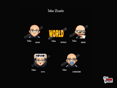 Man Twitch Emotes cartoon design emoji emote emotes illustration twitch twitchemote twitchemotes