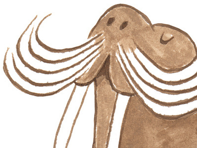 don't hate movember pen and ink walrus