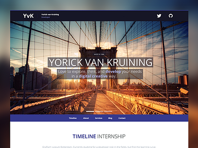 Client - Portfolio (YK) design helvetica open sans parallax personal portfolio scrolling technique ui ux