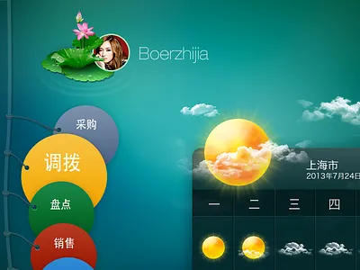 Q＋ Management System calendar icon management system weather web