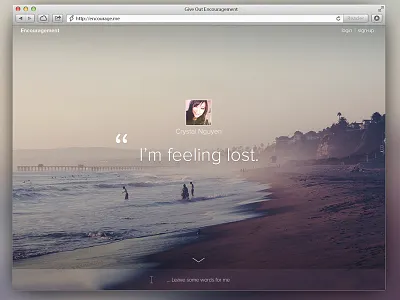 Encouragement clean concept design social ui ux web webdesign