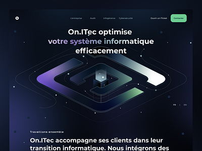On.ITec Homepage figma homepage illustrator informatic technologies ui