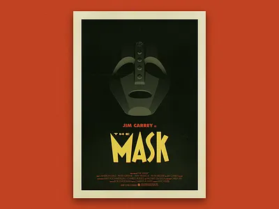 The Mask - Vintage Poster 50s carrey horror jim mask movie poster vintage