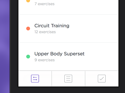 Routines design ios 7 labels list ui