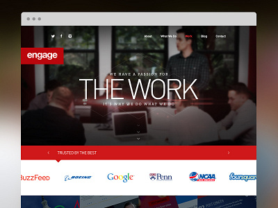 Engage • Projects Page case study clients labels portfolio projects teamengage work