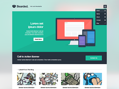 Freebie PSD & WordPress Theme bearded download free freebie freebies psd theme web web design website wordpress wordpress theme