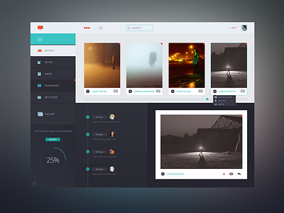 Photo Editor dashboard editor flat ios7 ipad photo ui web