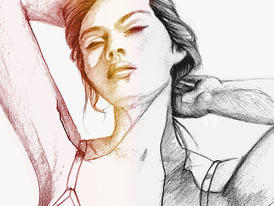 Portrait drawing portrait sketch woman