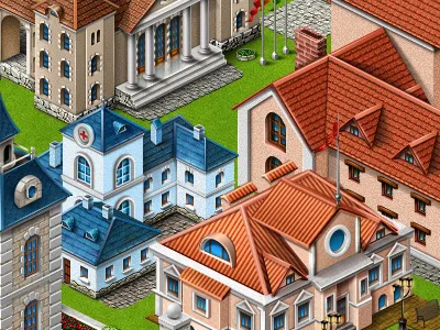 Golden clone city buildings city clone development gold icon medieval buildings slotopaint.com strategy texture time