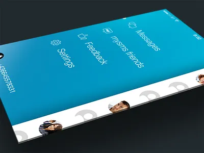 mysms side menu for iOS 7 hamburger ios 7 ios7 menu messages messaging mysms side menu sidebar