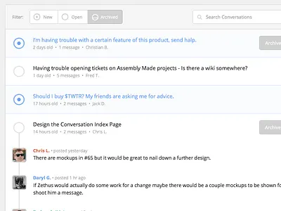 *WIP* Helpful (Assembly Project) avatar chat conversation help notification search support table ticket ui web