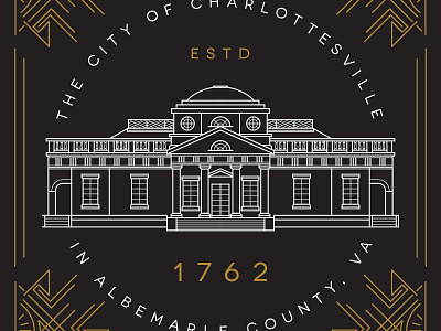 Charlottesville: Monticello 1762 charlottesville line art line illustration lines monticello never stop learning tried and true virginia