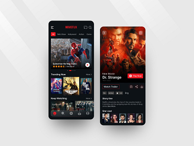 Movieflix - An OTT Platform App Design mobile design mobileapp movie online movies ott