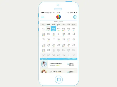 Mougli app appointments booking calendar flat design mougli scheduling svg webapp