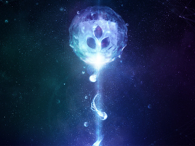 Liquid Abyss desktopography jellyfish shiny space water