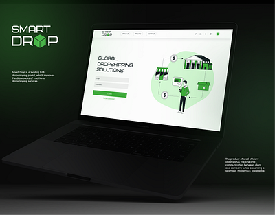 Smart DROP | Web portal branding design figma landing page typography ui uiux user interface ux web design