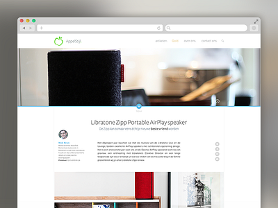 Appelstijl article page article blog design flat interface magazine photo post products ui web