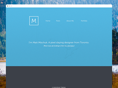 Personal Website Concept WIP clean personal simple ui wip