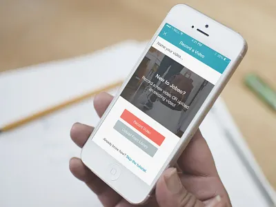 Jobeo Walk Through app application clean flat ios 7 iphone jobs record ui ux video walk through