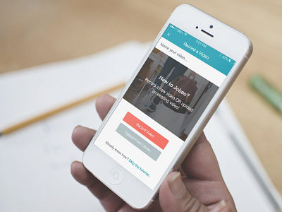 Jobeo Walk Through app application clean flat ios 7 iphone jobs record ui ux video walk through