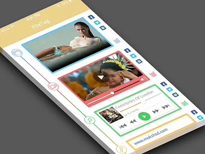 Filetag Screen filetage image. ios ios7 iphone music user interface video